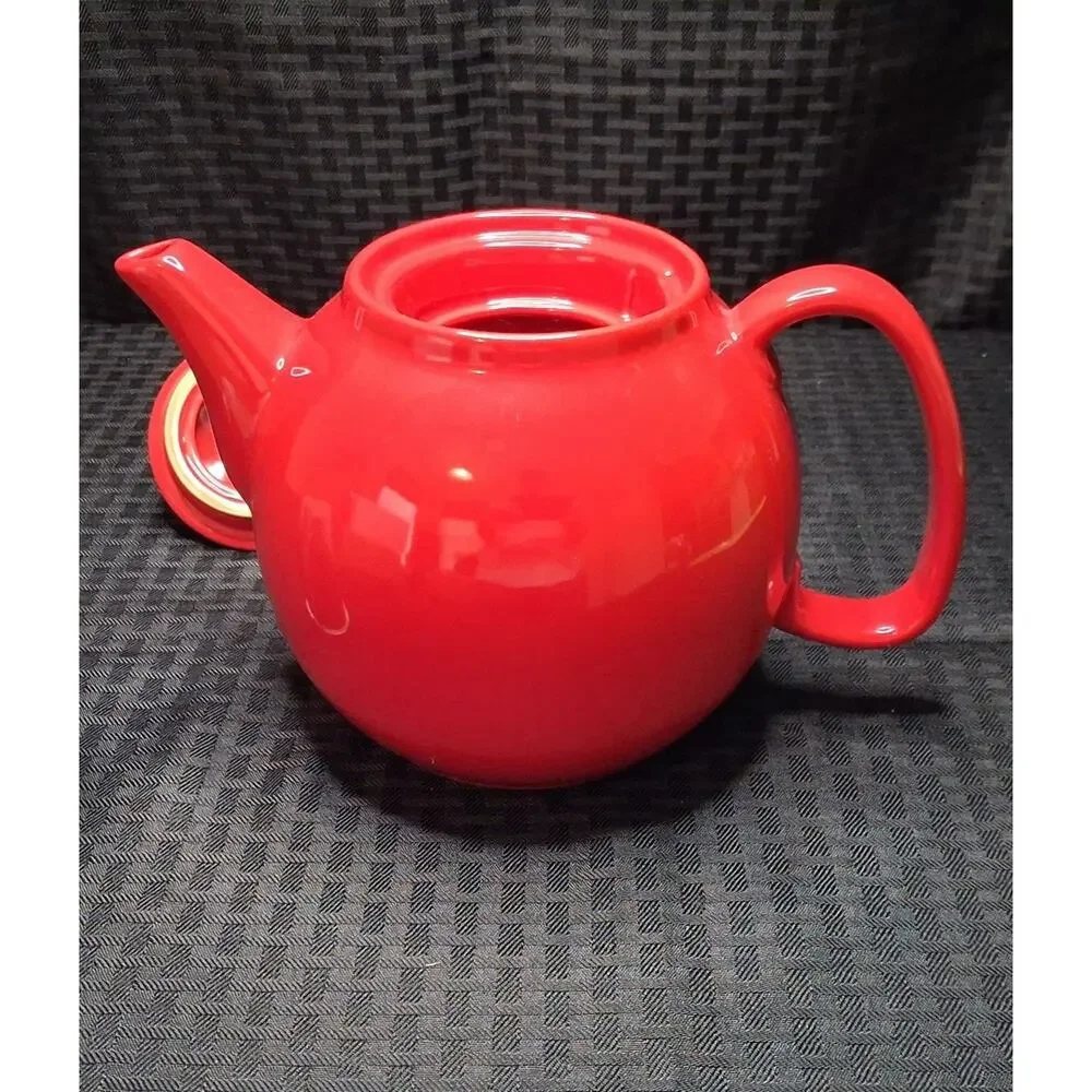 VTG CHANTAL 1.5 QT CERAMIC STONEWARE RED TEAPOT 92-TP13/I EUC